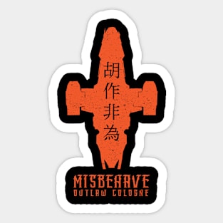 Misbehave Outlaw Cologne Sticker